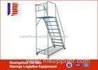 Power Coated Mobile Safety Truck Bed Step Ladder For Warehouse Storage