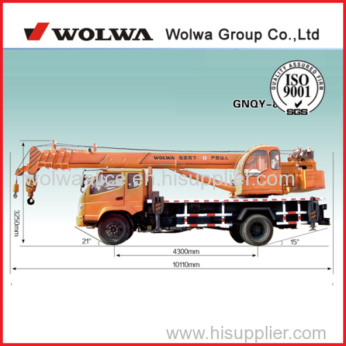 China hydraulic wheeled crane 12 ton