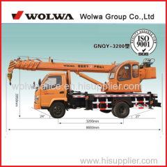 wheel moving type 6 ton crane