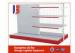 Double Side Product Supermarket Display Racks Tiered Display Shelves