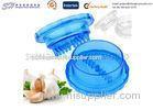 Injection Plastic Kitchenware Products Clear Polycarbonate Garlic Grinder Blue Color