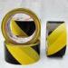 black and yellow PVC underground detectable warning tape for hazard warning