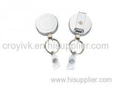 Retractable ID Badge Reels Chrome steel yoyo Office retractable ID card holder Heavy duty badge hold