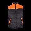 Black Nylon VEST Custom Workwear womens uniforms with plastic zipper