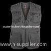 Grey mens 100 cotton padded vest Winter Warm Uniform with Multi pocket