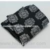 Black patterned Woven Pocket Squares , Men Suit Pocket Square for spring