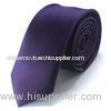 solid color Mens Fashion Ties , plaid Polyester wedding Necktie Purple