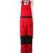 womens Red Workwear Pants bib and brace overalls safety work clothes