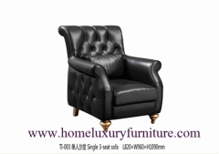 Leather sofa upholstery leather sofa set black leather sofas wooden living room furniture TI-003