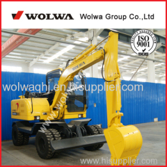 China construction machine 6 tons wheel excavator