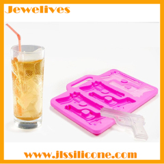 Funny silicone ice cube mold handgun shape