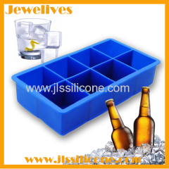 Silicone big square ice cube mold