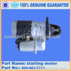 600-863-5711 for PC300-7 Heavy Equipment Components Komatsu Starting Motor