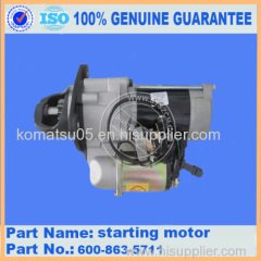 600-863-5711 for PC300-7 Heavy Equipment Components Komatsu Starting Motor