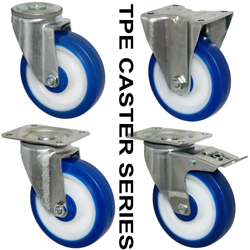 5 inch industrial trolley TPE caster