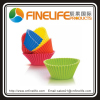 Pantry Elements Silicone muffin Baking Cups Set of 6 vibrant color in storage baking molds