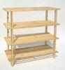 4 Layer Dark Espresso Shoes Wooden Display Stands For Bathroom