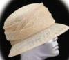 Comfortable Beige Abaca Church Ladies Sinamay Hat Adjustable Sweatband