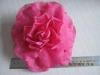 Beautiful Handmade Pink Silk Flower Headpieces For Wedding , Hair Accessory