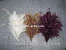 Cute White Peacock Feather Flower Fascinator For Fashion Hat , Bridal Hair Flowers
