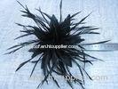 Beautiful Fashion Scattered Black Cock Feather Flower Fascinator For Hats , Bags