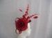 Sinamay Red Ladies Fascinator Hats Feather Trim For Special Occasion