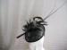 Black Sinamay Ladies Fascinator Hats Feather Trim For Church