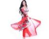 Sporting style Adult Dark Red Belly Dance Performance Costumes Apparel for Autunm / Winter
