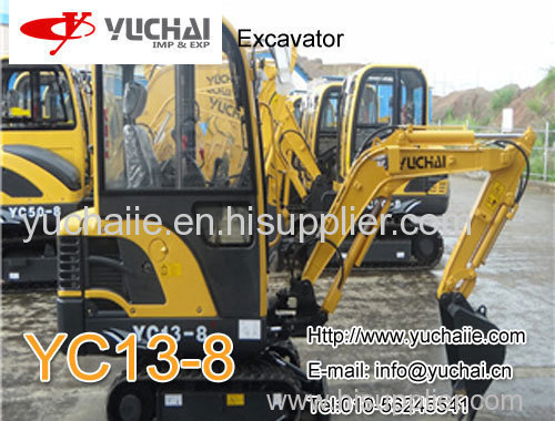 yuchai YC13-8 1.3 ton excavator