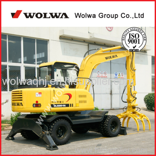 CE approved 8ton wheel moving sugarcrane loader price