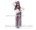 Black and Red Adult Tribal Belly Dance Clothing For Performance Bra Skirts Sets