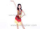 Free Size Red Leopard Girls Belly Dancer Costume With Tassel In Practice Wear