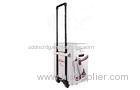 Square White Cardboard Trolley 2 - Wheels With Glossy Varnishing