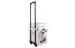 Square White Cardboard Trolley 2 - Wheels With Glossy Varnishing