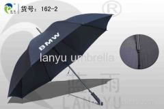 Golf automatic open straight umbrellas double ribs special handle big size strong design cheap