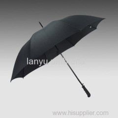 Golf automatic open straight umbrellas double ribs special handle big size strong design cheap