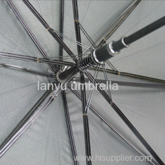 Golf automatic open straight umbrellas double ribs special handle big size strong design cheap