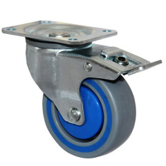 Storage cage swivel top plate locking sandwich casters