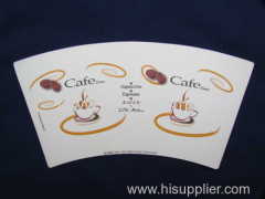 PE coated paper cup fans printed and cutted food grade