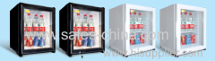 30 litre Glass door silent hotel minibar and fridge for hotel bedroom