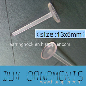 Jewelry Wholesale earring post blank hypoallergenic Plastic the spike and the base of plastic Earring Stud Findings