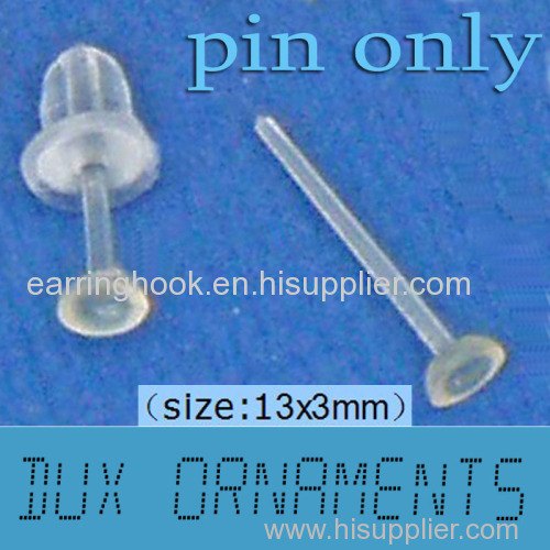 Plastic Post Earring Findings w/ LARGE PADS Stud & Back make earrings metal allergy earring pin jewelry supplies