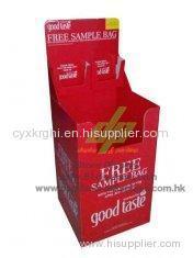 Custom red Supermarket point of purchase cardboard dump bins displays shelving