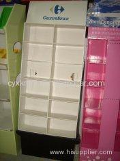 Free standing Corrugated POP Displays of Floor Standing Unit with showcases