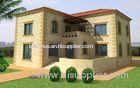 2 Story Light Steel Frame Houses , Prefab Building For Housing Architecture