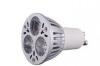 Energy Saving 85 - 265V / 50HZ / GU10 / 3W LED Spot Light Bulb for Shopping Malls Teashops