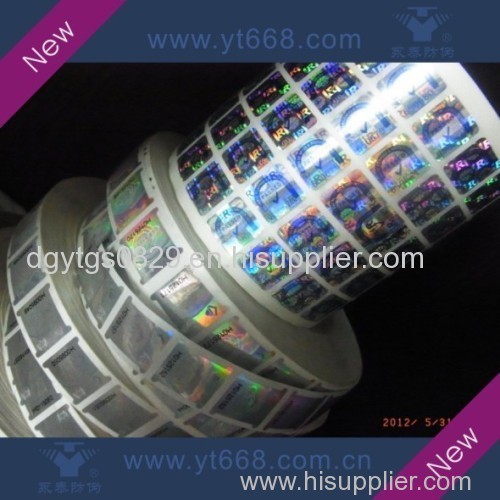 custom hologram sticker in roll