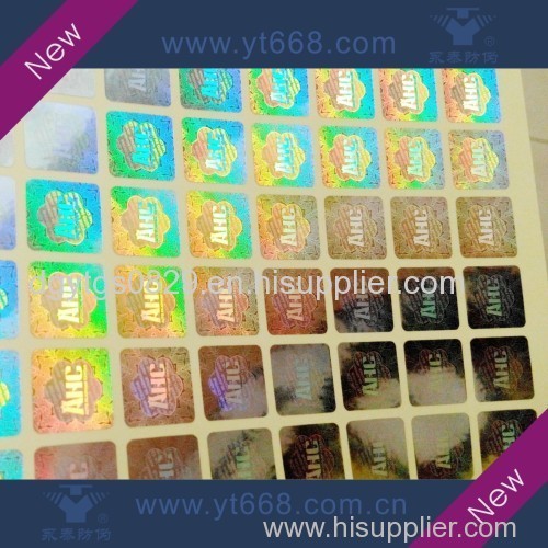 silver rainbow hologram sticker