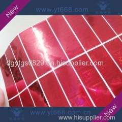 red anti-counterfeiting hologram sticker