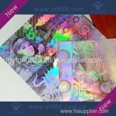 silver large hologram sticker